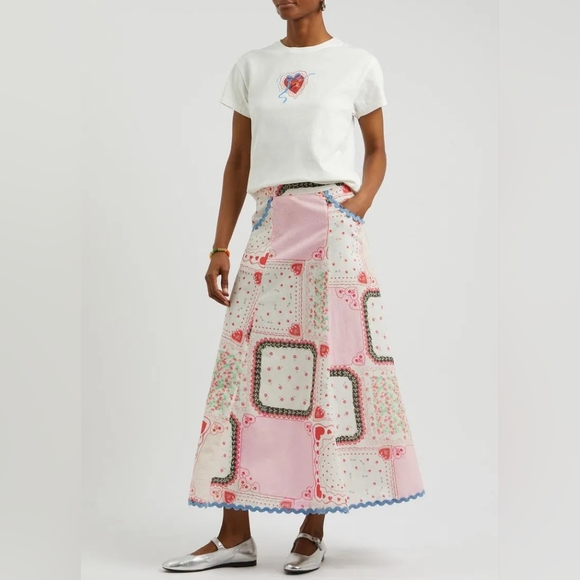 DAMSON MADDER Hyan Printed Cotton/Blend Skirt EU Size 16 /US Size 12 (see Meas - Picture 1 of 14